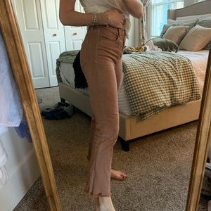 Size 24 DAZE jeans in a rust/light brown color